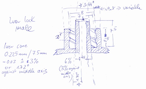 luer lock male drawing